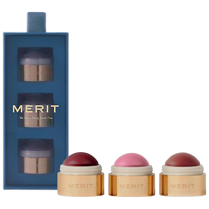 MERIT
Mini Flush Balm Cream Blush Trio Set