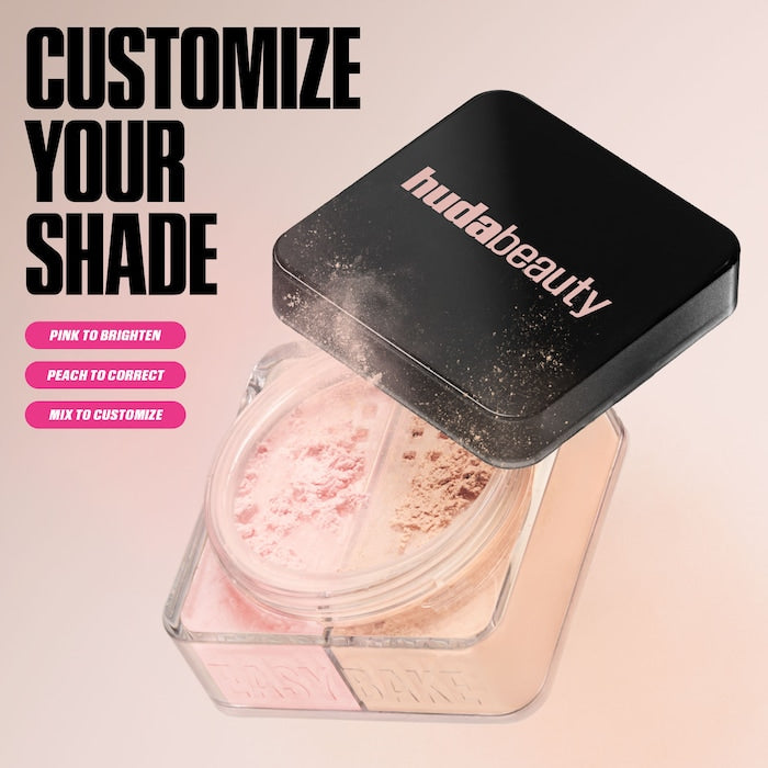 Huda Beauty
Easy Bake Loose Powder Brightening + Correcting Duo