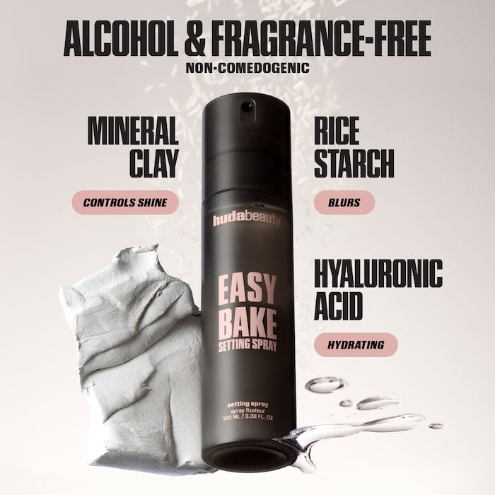 HUDA BEAUTY 
Easy Bake Blurring Setting Spray with 16-Hour Wear