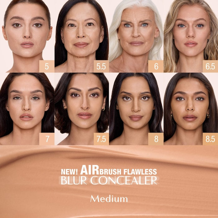 Charlotte Tilbury Airbrush Flawless Crease-Proof Long-Wear Blur Concealer with Hyaluronic Acid