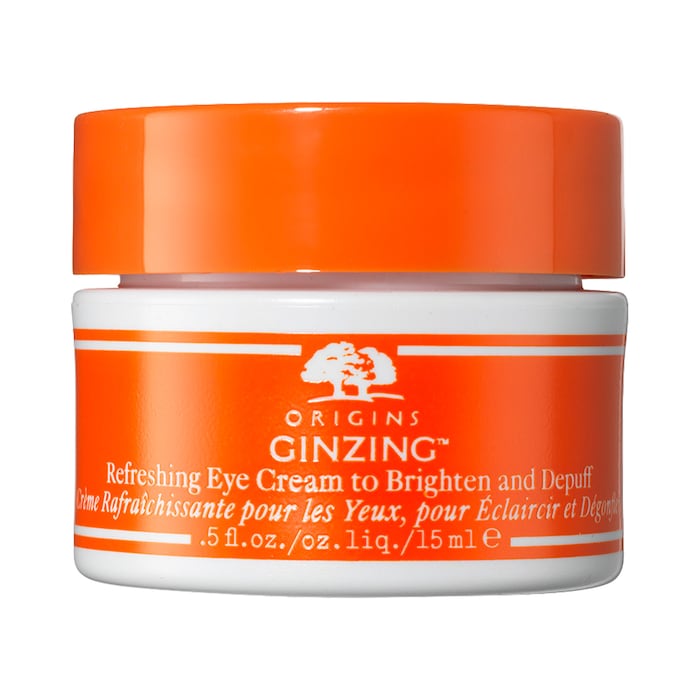 Origins 
Ginzing Vitamin C Tinted Eye Cream to Brighten and Depuff.   Shade Warm