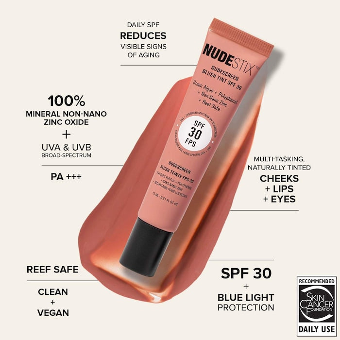 NUDESTIX
Nudescreen Blush + Lip Tint SPF 30